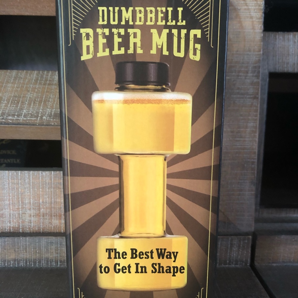 Dumbbell Beer Mug Bottle Gag Gift